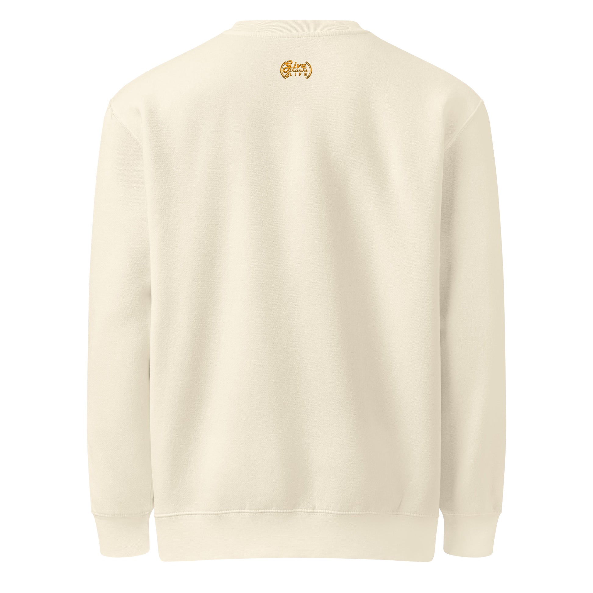 Beige sweatshirt on a white background