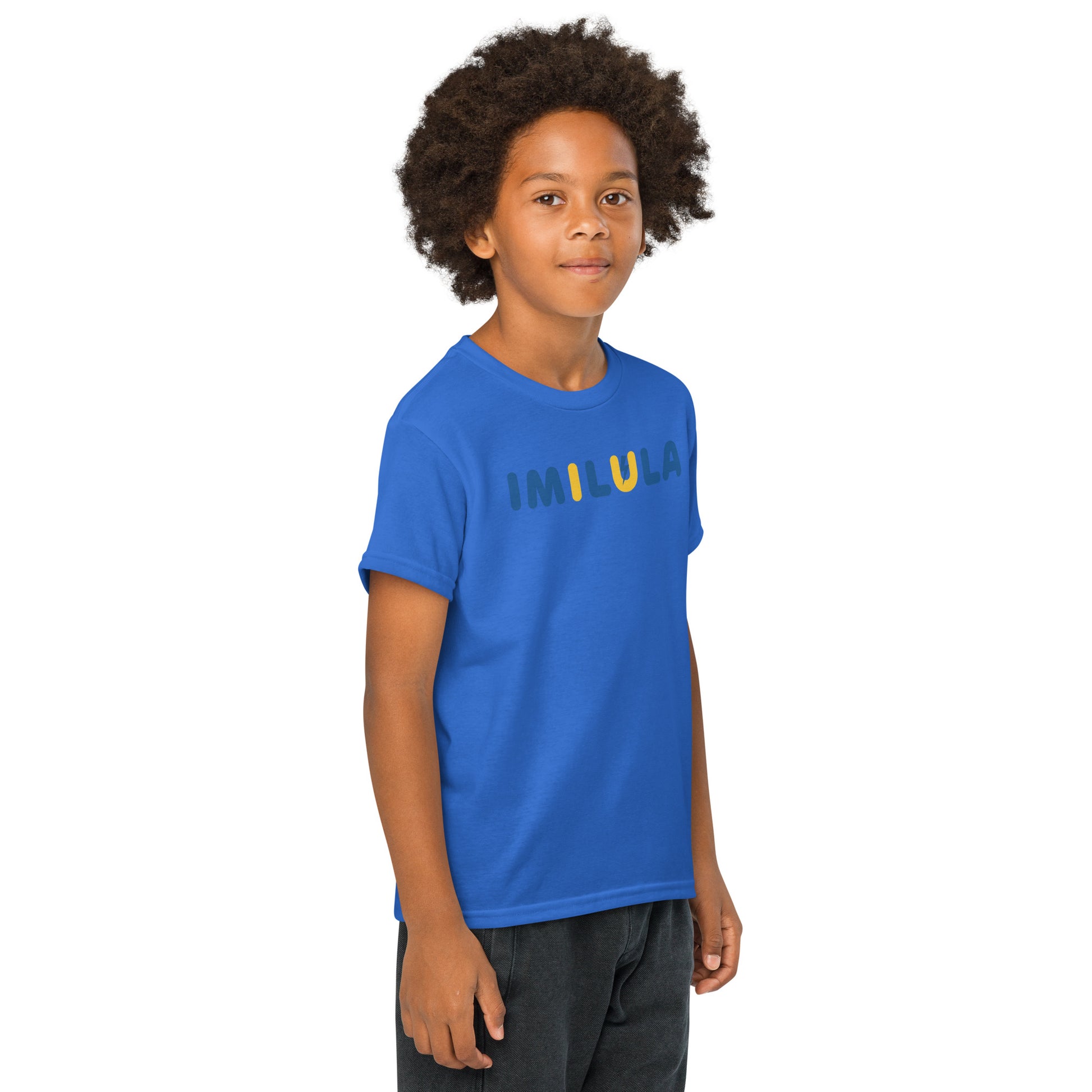 Child wearing a blue t-shirt with 'Judo Know?' text on a white background