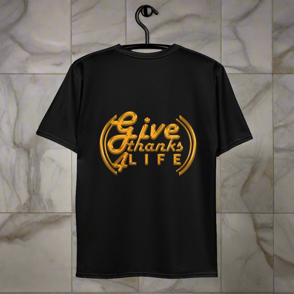 Men's Black Back Print T-Shirt