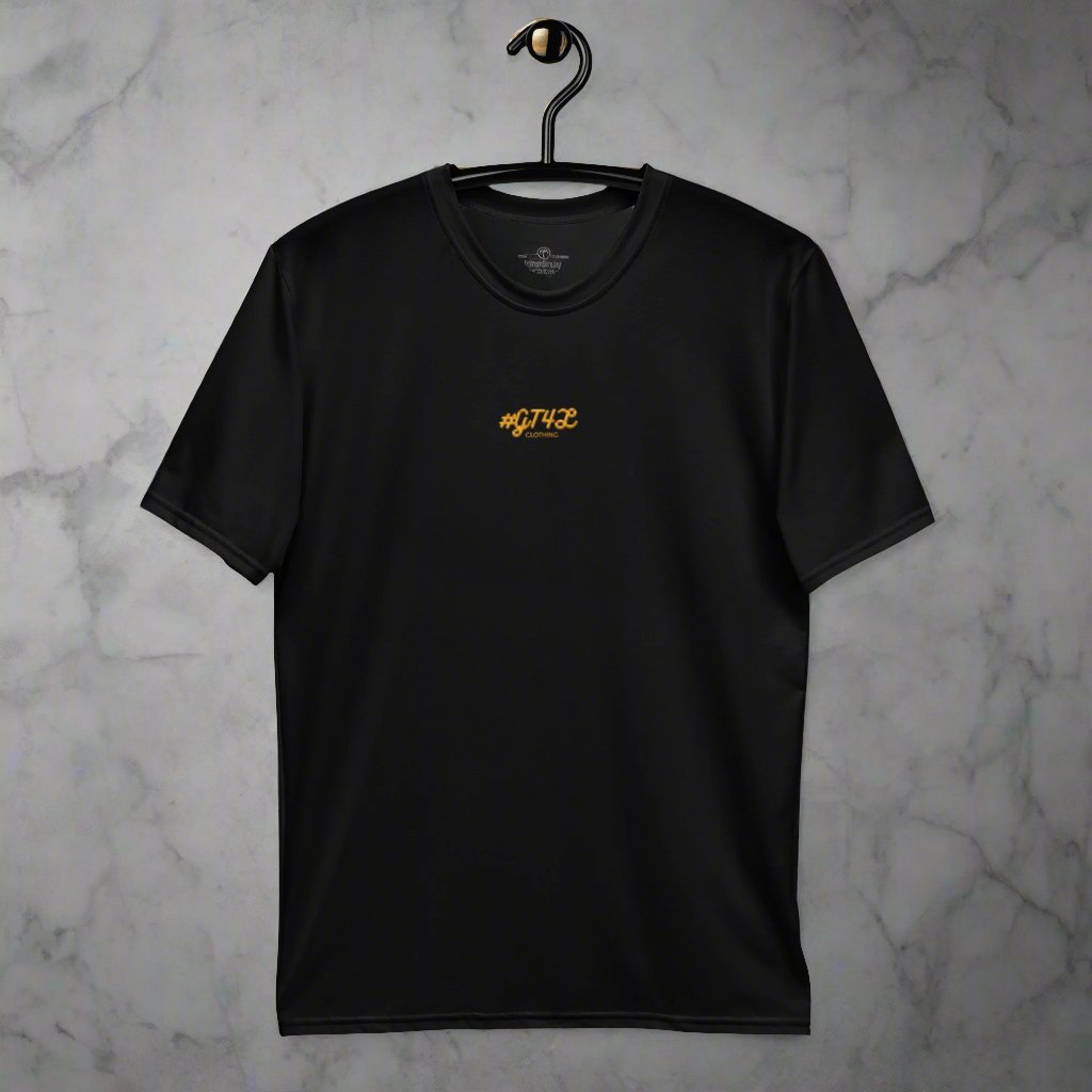 Men's Black Back Print T-Shirt, view 3