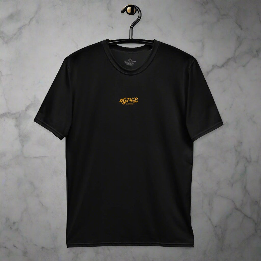 Men's Black Back Print T-Shirt, view 3